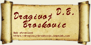 Dragivoj Brošković vizit kartica